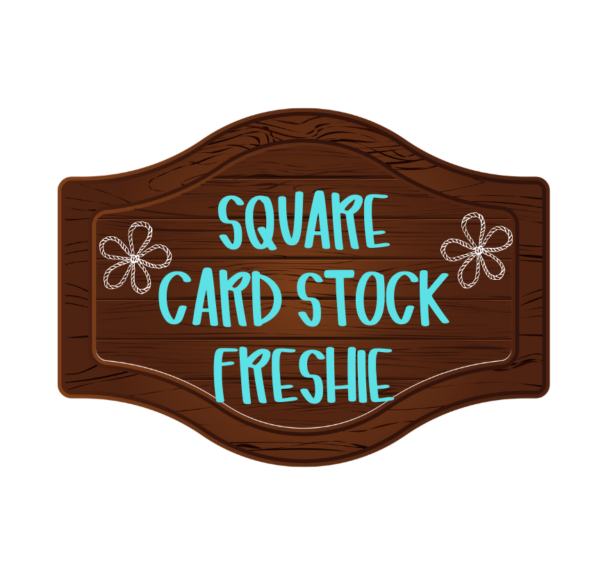 SQUARE CARD STOCK CAR FRESHIE (USE THIS LISTING ONLY IF YOU HAVE A IMAGE YOU WANT US TO USE)