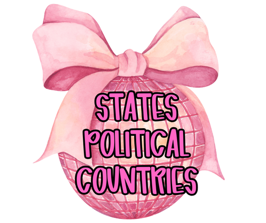 STATES POLITICAL COUNTRIES PAINTED CAR FRESHIE (YOU CHOOSE DESIGN)
