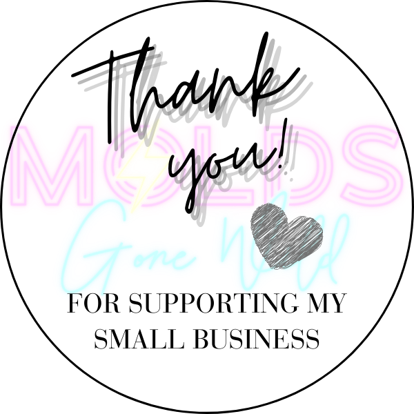 Round Thank You Stickers - Customization Option