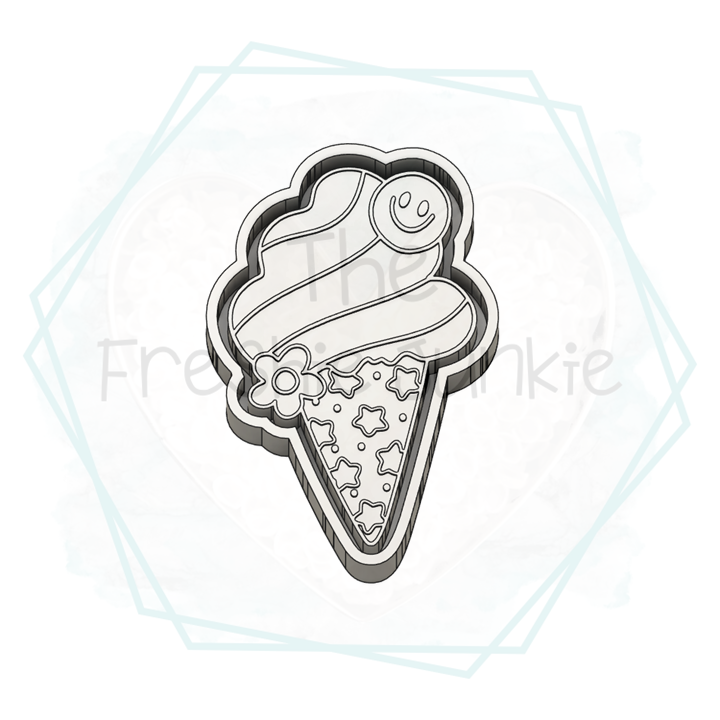 Groovy Ice Cream Freshie Mold