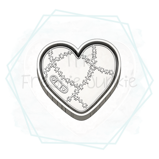 Stitched Heart Freshie Mold